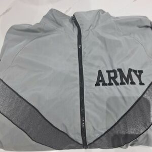Gray Army Jacket with Black Accents